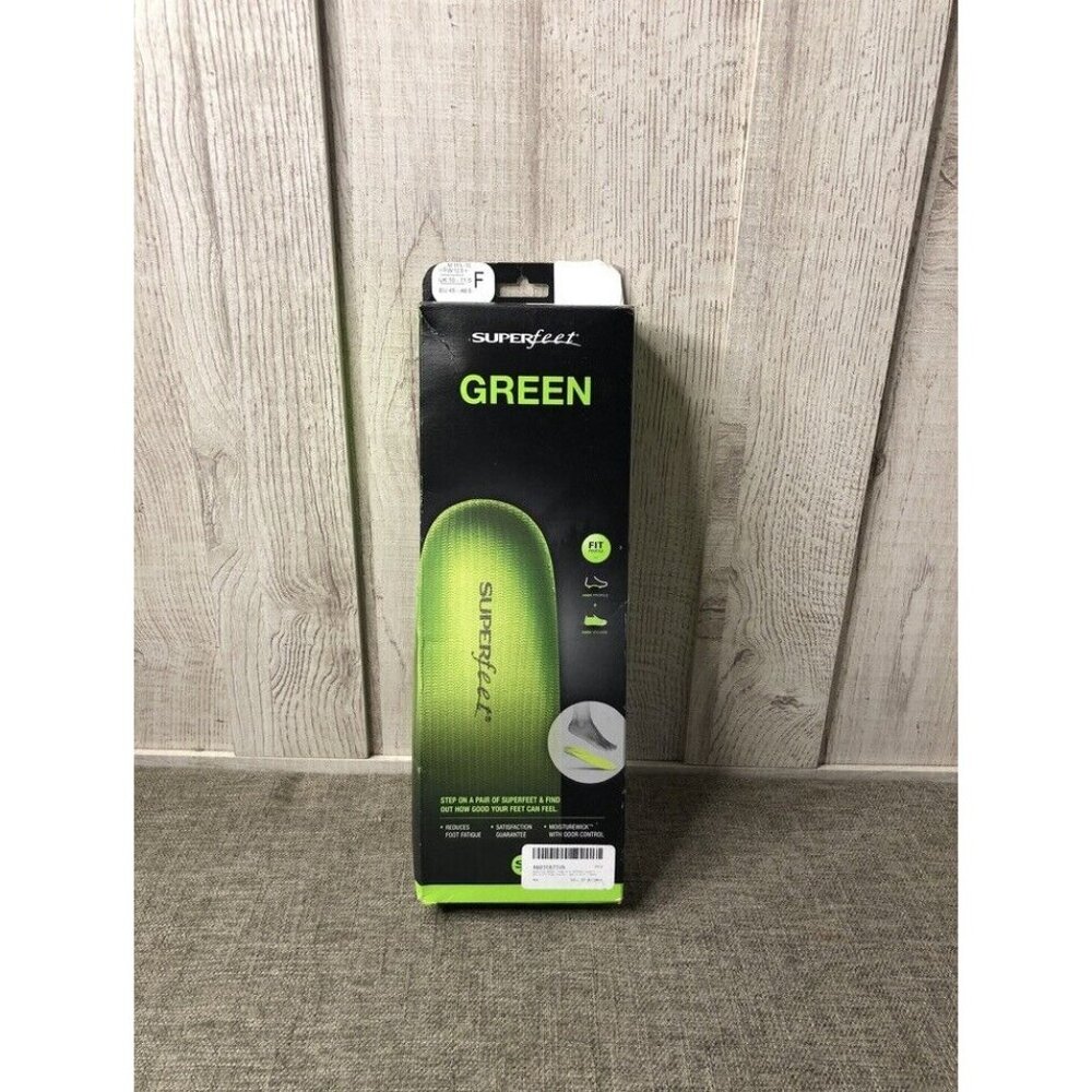 Superfeet Green High Profile High Volume Shoe Insoles Size F M 11.5-13 W 12.5+ - Picture 3 of 5